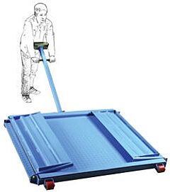 Vestil Vpfs-3B Steel Portable Diamond Plate Scale 78" X 60" X 2" 3,000 Lb. Capacity, Blue
