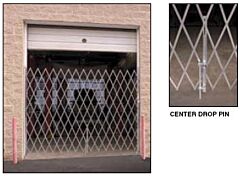 Vestil Vssg-880 Galvanized Steel Single Fold Scissor Gate 8 Ft. X 8 Ft., Gray