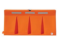 Vestil Vtb-6-O Polyethylene Traffic Barriers 6 Ft. Wide Orange Strip
