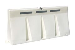 Vestil Vtb-6-W Polyethylene Traffic Barriers 6 Ft. Wide White Strip