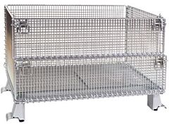 Vestil Vwire-40H Galvanized Steel Mesh Container 32" X 40" X 34" 4,000 Lb. Capacity, Gray