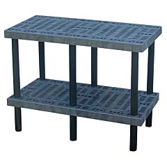 Vestil Wbt-G-4824 High-Density Polyethylene Grid Work Bench Table 24" X 48" 688 Lb. Capacity, Black