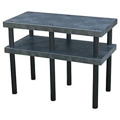 Vestil Wbt-S-4824 High-Density Polyethylene Solid Work Bench Table 24" X 48" 785 Lb. Capacity, Black