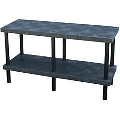 Vestil Wbt-S-6624 High-Density Polyethylene Solid Work Bench Table 24" X 66" 1,070 Lb. Capacity, Black
