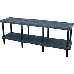 Vestil Wbt-S-9624 High-Density Polyethylene Solid Work Bench Table 24" X 96" 1,555 Lb. Capacity, Black
