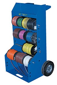 Vestil Wire-D-Whk Portable Steel Cord Reel Caddy 300 Lb. Capacity, Blue