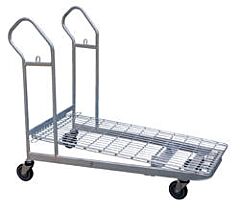 Vestil Wire-M Steel Nestable Wire Cart 52" X 28" X 43" 90 Lb. Capacity, Silver