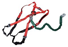 Vestil Wp-Lh-M Nylon Medium Work Platform Harness With Lanyard Red