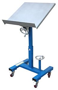 Vestil Wt-2424 Steel Mobile Tilting Work Table 24" X 24" 300 Lb. Capacity, Blue