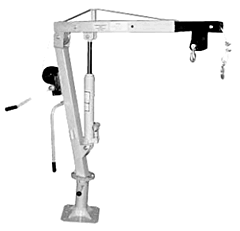 Vestil Wtj-2-G Galvanized Steel Winch Truck Jib Crane 500 Lb. Extended Capacity, Gray