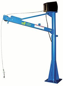 Vestil Wtj-E-15-3-Dc Steel Dc Powered Jib Crane 3-1/2 To 5-1/2 Ft. Boom 1,500 Lb. Capacity, Blue