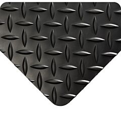 Wearwell 385.316X4X75Bk Diamond-Plate Runner, 4' X 75' - Black