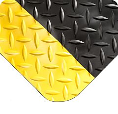 Wearwell 495.1516X2X6Byl Diamond-Plate Select Ultrasoft, 2' X 6' - Black W/Yellow