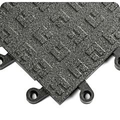 Wearwell 563.78X18X18Bk-Cs10 Ergodeck Heavy Duty Solid W/ Grit Shield, 1.5' X 1.5' - Black