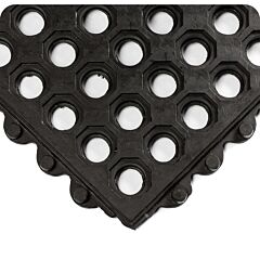 Wearwell 572.58X3X3Nbrbk 24/Seven Modular Anti-Fatigue Matting, Open, Nitrile Rubber, 3' X 3' , Black, 1/Each