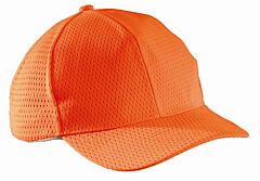 Occunomix Lux-Bcap-O Hiviz Baseball Cap, Polyester Mesh, Orange