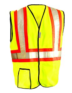 Occunomix Lux-Ssg2T-Ys Two-Tone Vest, Yellow, Class 2, Size Small