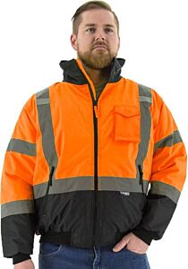 Majestic 75-1314 Hi-Viz Waterproof Jacket With Quilted Liner, Ansi 3, Size Medium