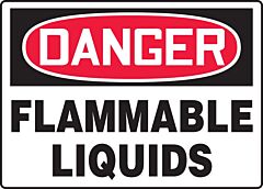 Accuform Mchg102Vp Safety Sign, 10" X 14", Danger Flammable Liquids, Plastic, 1/Each