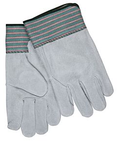 Mcr Safety 1237 Leather Work Gloves Pink/Green 2 1/2" Cuff