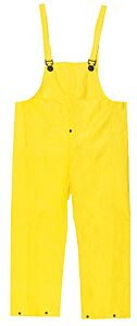 Mcr Safety 300Bpx3 Wizard, .28Mm, Pvc/Nylon/Pvc, Flame Ret, Bib Overall, W/Fly, Yellow, 1/Each