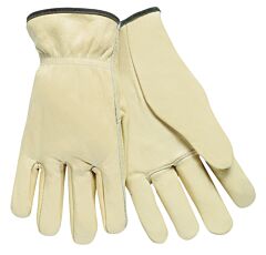Mcr Safety 3201M Gloves, Select Grade Grain Leather Driver, Size Medium, Pack Of 12 Pairs
