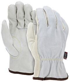 Mcr Safety 32057Xl Gloves, Competitive Value Grade, Cow Grain Palm, Gray Split Leather Back, Kevlar Sewn, Keystone Thumb, Size X-Large