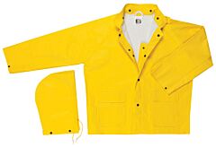 Mcr Safety 600Jm Commodore, Pvc/Non-Woven Poly/Nylon, Jacket, Yellow, Size Medium
