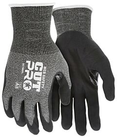 Mcr Safety 9278Nfxs Gloves, Cut Pro A3, 18 Gauge, Gray Hppe/Synthetic Shell, Black Nitrile Foam Coated Palm/Fingers, Reinforced Thumb Crotch, Ansi Cut A3, Abrasion 4, P4, Size X - Small