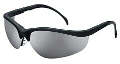 Mcr Safety Kd117 Klondike Safety Glasses, Black Frame, Silver Mirror Lens