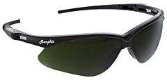 Mcr Safety Mp1150 Safety Glasses, Memphis Mp1 Black Frame, Green Filter Shade 5.0 Lens