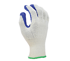 Task Gloves Mh5220B-Xl Blue Palm Latex Coated Natural Work Gloves, Size X-Large