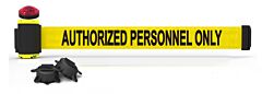 Banner Stakes Mh7013L 7' Magnetic Wall Mount With Light Kit - Yellow "Authorized Personnel Only"