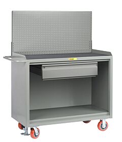 Little Giant Mm-2448-Hdfl-Pb Mobile Bench Cabinets With Heavy-Duty Drawer, 41"H X 24"D X 48"W, 3600 Lb Capacity