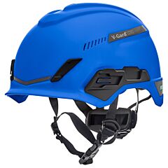 Msa 10194785 V-Gard H1 Safety Helmet, Trivent, Blue, Fas-Trac Iii Pivot, Ansi, En12492