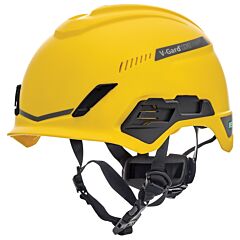 Msa 10194787 V-Gard H1 Safety Helmet, Trivent, Yellow, Fas-Trac Iii Pivot, Ansi, En12492