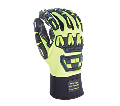 Task Gloves Mt1008-M Synthetic Palm, Double Armortex On Palm, Hi-Vis Yellow Spandex Stretches Back, Neoprene Cuff With Id Pad, Tpr Back, Size Medium