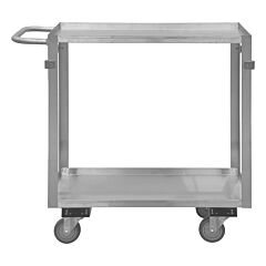 Durham Srsc2022362Alu4Pu Stainless Steel Stock Cart, 2 Shelves, 22-1/2 X 42-7/16 X 34