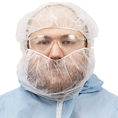 Global Glove Frogwear Nw-Ppbr18-W White Polypropylene Disposable Beard Covers, One Size