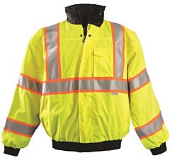 Occunomix Lux-Tjbj2 4-Way Two-Tone Bomber Jacket, Solid, Yellow, Class 3