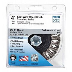 Pferd 82283P Threaded Wheel Brushes, Standard Twist Knot Wheel