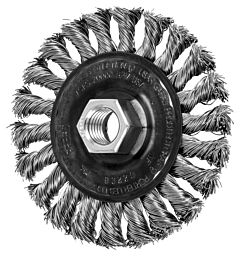 Pferd 82296 Knot Wheel Brushes, Full Cable Twist, Stainless Steel Wire