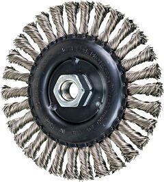 Pferd 82603 Knot Wheel Brushes, Full Cable Twist, Stainless Steel Wire