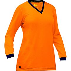 Bisley 310W6118-O/M Non-Ansi Women'S Long Sleeve Shirt, Orange, Size Medium