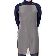 Us Mesh Usm-2100 Stainless Steel Mesh Apron With Adjustable Elastic Strap, Silver, Size 20" X 34"