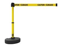 Banner Stakes Pl4084 Plus Barrier Set, Yellow "Caution-Cuidado"