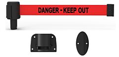 Banner Stakes Pl4114 Plus Wall Mount System, Red "Danger-Keep Out"