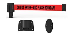 Banner Stakes Pl4116 Plus Wall Mount System, Red "Do Not Enter-Arc Flash Boundary"