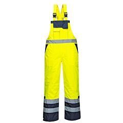 Portwest S489 Contrast Overalls - Lined, Class E, Yellow/Black