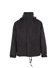 Neese 523Aj Breathable Jacket With Tuck-Away Hood, Non-Ansi, Hi-Vis, Black